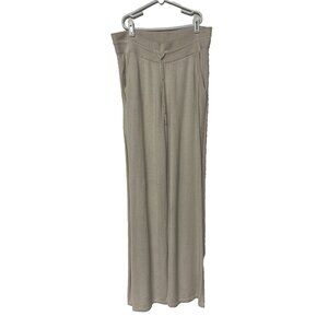 Lululemon Comfort Zone Soft Knit Beige Lounge Pants Drawsting Waist Pull On